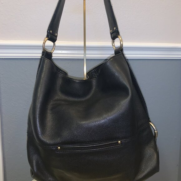 Michael Kors Leather Hobo Bag- Black - Picture 2 of 6